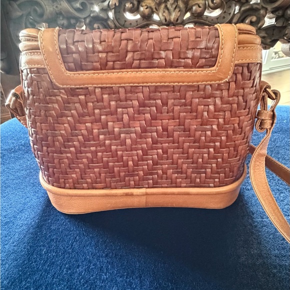 Barry Kieselstein-Cord Woven Leather Crossbody Bag in Brown with Gold Hardware - Picture 6 of 11